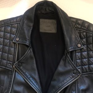 All Saints Leather Jacket For Men Size Large